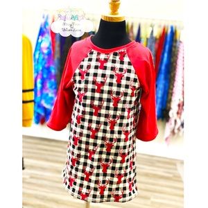 Size 8 kids 3/4 sleeve Brody baseball tee.